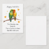 Whimsical Watercolor Lovebirds   ノートカード (正面/裏面)