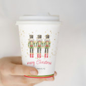 Whimsical Watercolor Nutcrackers Christmas Party  紙コップ