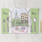 Whimsical Watercolor Paris Eiffel Tower Cutlery  ペーパーパッド (インサイチュ)