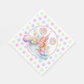 Whimsical Watercolor Pastel Candyland Birthday スタンダードランチョンナプキン (角)