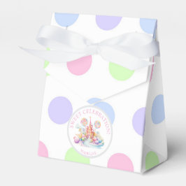Whimsical Watercolor Pastel Candyland Birthday フェイバーボックス