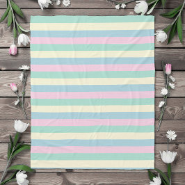 Whimsical Watercolor Pastel Colors フリースブランケット