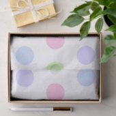 Whimsical Watercolor Pastel Polka Dot Birthday 薄葉紙 (ギフト)