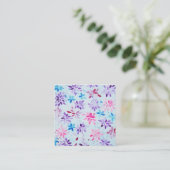 ​Whimsical Watercolor Purple & Pink Floral エンクロージャーカード (スタンド正面)