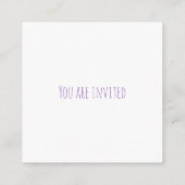 ​Whimsical Watercolor Purple & Pink Floral エンクロージャーカード (裏面)