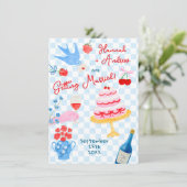 Whimsical watercolor quirky Wedding Invitation 招待状 (スタンド正面)