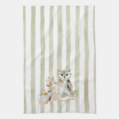  Whimsical Watercolor Tea Time Bear Kitchen Towels キッチンタオル (縦)