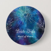 Whimsical Watercolour Hen Party 缶バッジ (正面)