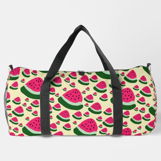 Whimsical Watermelons Cute Summer Fruit Pattern  ダッフルバッグ (裏面)