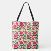 Whimsical Watermelons Cute Summer Fruit Pattern  トートバッグ (裏面)