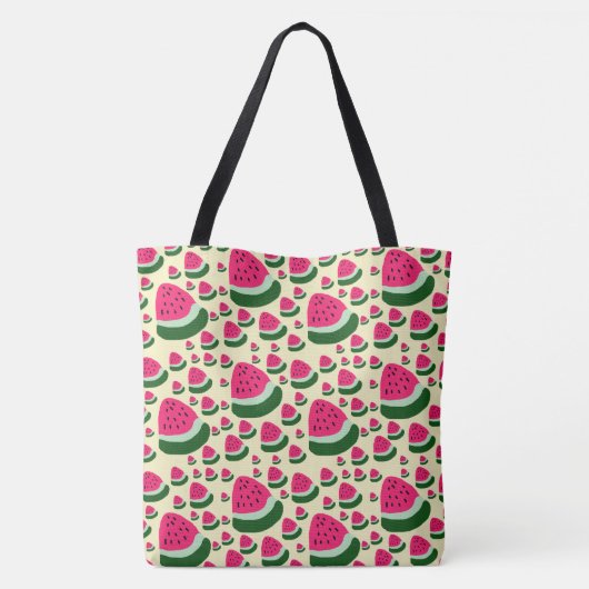 Whimsical Watermelons Cute Summer Fruit Pattern  トートバッグ (裏面)