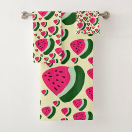 Whimsical Watermelons Cute Summer Fruit Pattern  バスタオルセット
