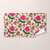 Whimsical Watermelons Cute Summer Fruit Pattern  バスタオルセット (ハンドタオル)