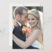 Whimsical Wavy Frame Photo Wedding Reception 招待状 (裏面)