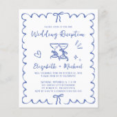 Whimsical Wavy Frame Wedding Reception Invitation (正面)