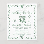 Whimsical Wavy Frame Wedding Reception Invitation (正面)
