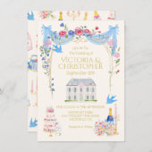 Whimsical Wedding Chateau Mansion 招待状 (正面/裏面)