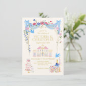Whimsical Wedding French Chateau Mansion 招待状 (スタンド正面)