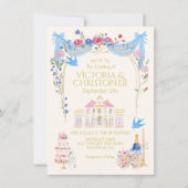 Whimsical Wedding French Chateau Mansion 招待状 (正面)