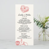 Whimsical Wedding Red Heat Wedding Menu メニュー (スタンド正面)