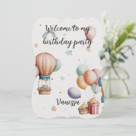 Whimsical "Welcome to My Birthday" Card – Add Name シーズンカード
