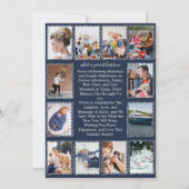 Whimsical What a Year Photo Collage Christmas カード (裏面)