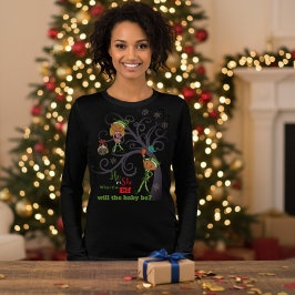 Whimsical What the Elf Will the Baby Be? トライブレンドTシャツ