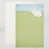 Whimsical White Rabbit 便箋 (正面/裏面)