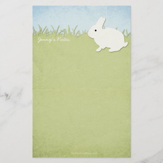 Whimsical White Rabbit 便箋 (正面)