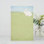 Whimsical White Rabbit 便箋 (スタンド正面)