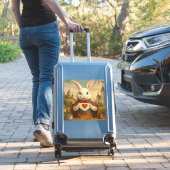 Whimsical White Rabbit Hearts Enchanted Wonderland シール (スーツケースインサイチュ)