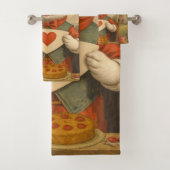 Whimsical White Rabbit Hearts Enchanted Wonderland バスタオルセット (インサイチュ)