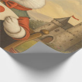 Whimsical White Rabbit Hearts Enchanted Wonderland ラッピングペーパー (角)