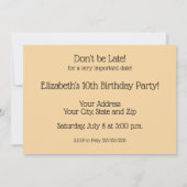 Whimsical White Rabbit Hearts Enchanted Wonderland 招待状 (裏面)