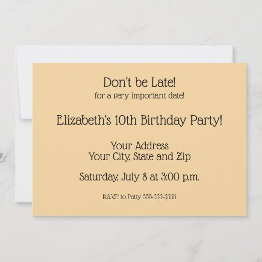 Whimsical White Rabbit Hearts Enchanted Wonderland 招待状 (裏面)