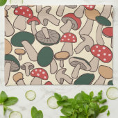Whimsical Wild Fungi & Toadstool キッチンタオル (折り畳み)