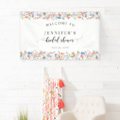 Whimsical Wildflower Bloom Bridal Shower Welcome 横断幕 (インサイチュ)