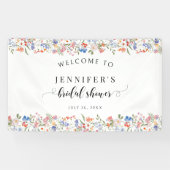 Whimsical Wildflower Bloom Bridal Shower Welcome 横断幕 (横)