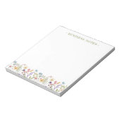 Whimsical Wildflower Bloom Colorful Spring ノートパッド (回転)