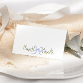 Whimsical wildflower Bow Baby Shower place card