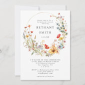 Whimsical Wildflower Bridesmaids Brunch 招待状 (正面)