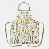 Whimsical Wildflower Elegant エプロン (正面)