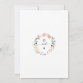 whimsical wildflower elegant modern floral weddin 招待状 (裏面)