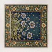 Whimsical Wildflower Evening Art Nouveau Style ジグソーパズル (横)
