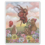 Whimsical Wildflower Fairy Farewell to the Animals シール (正面)