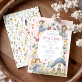 Whimsical Wildflower Fairy First Birthday Party 招待状