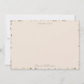 Whimsical Wildflower Floral Boho Baby Shower Name サンキューカード (正面)