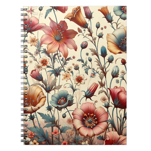 Whimsical Wildflower Garden Notebook ノートブック (正面)