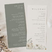 Whimsical Wildflower | Ivory Wedding Program プログラム