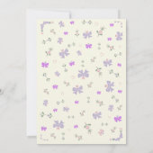 Whimsical Wildflower Meadow Border Wedding  招待状 (裏面)